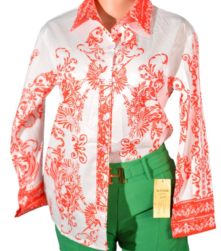 Button Front Shirt with Mulvari Floral Print