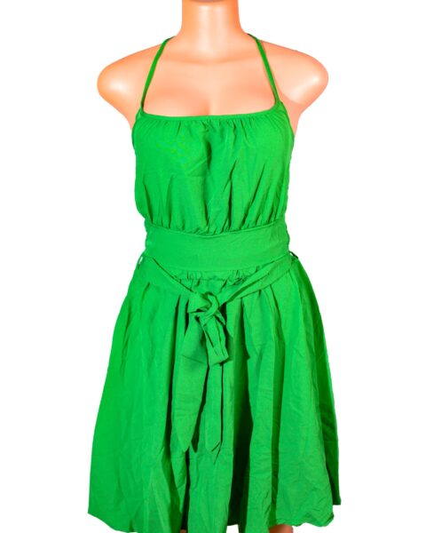 Midi Skirt & Belted Halter Cami Top Set Nylon, needs ironing to add shine to it.