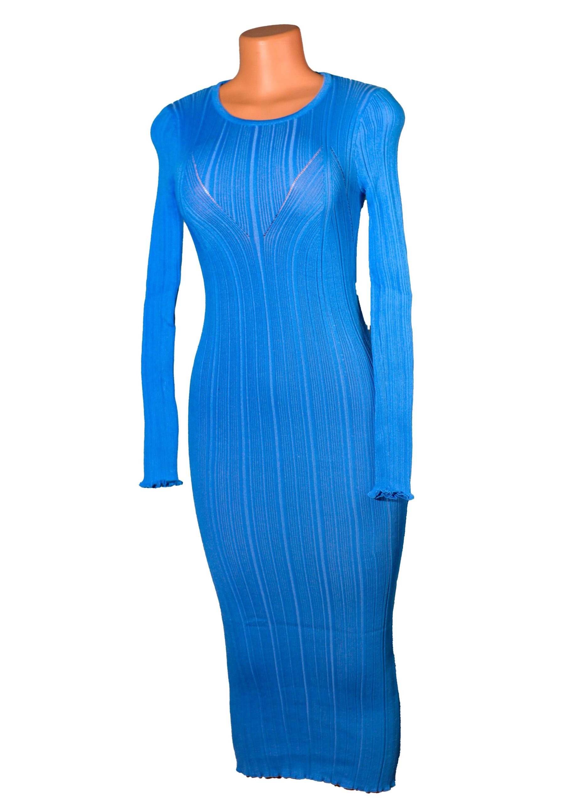 Fitted Dress With Seamless Seams Stretchy in nature. It has invisible holes as design.