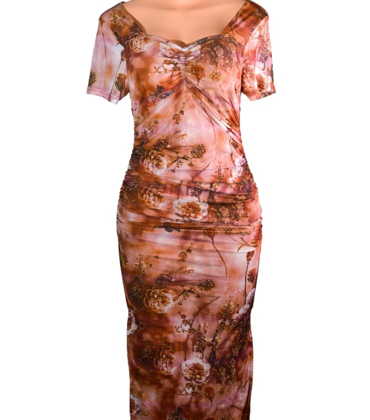 Women’s Long Tight Sexy Tiered Summer Floral Bodycon Dress Cocktail Dresses With Ruffles Sundress