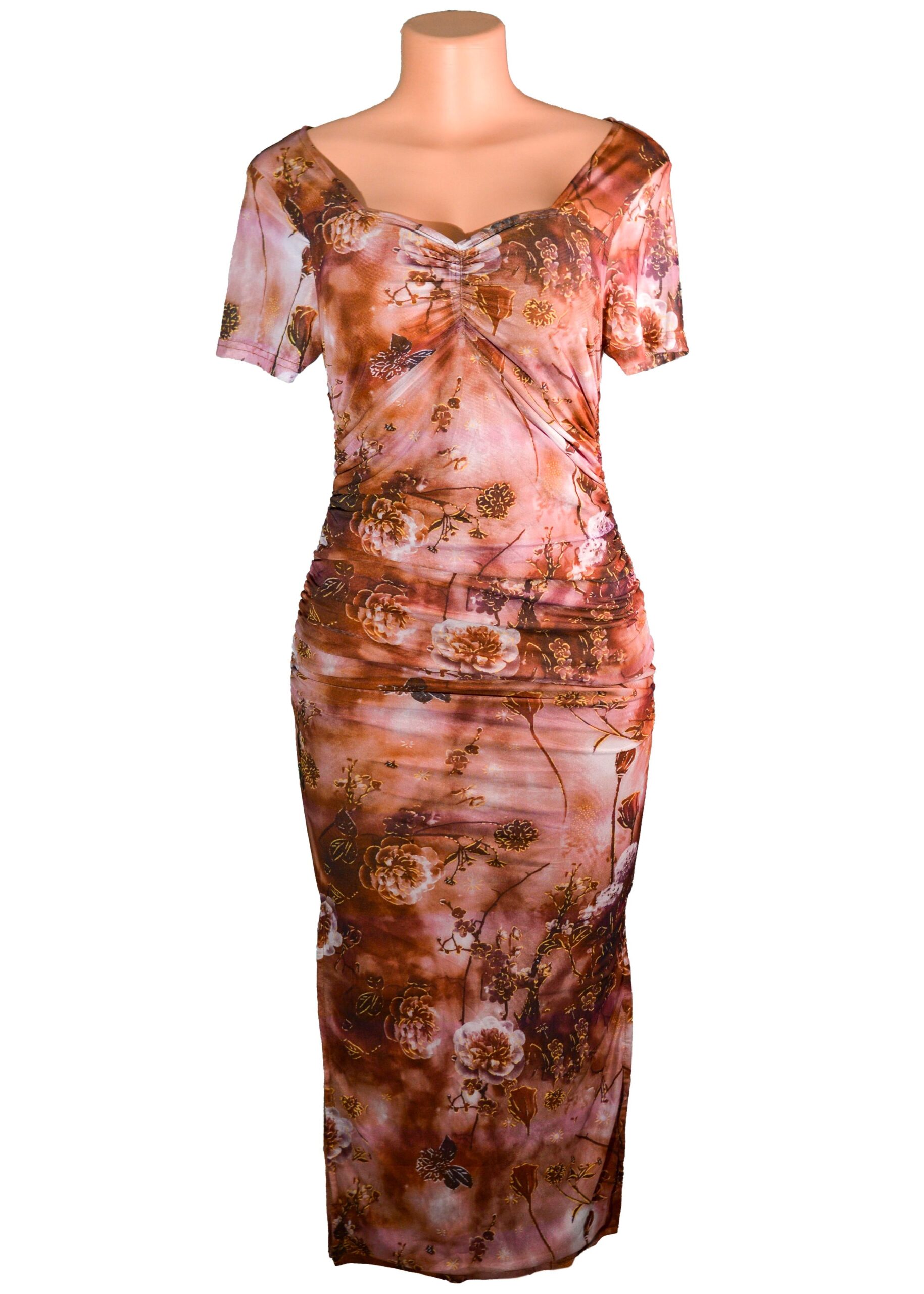 Women's Long Tight Sexy Tiered Summer Floral Bodycon Dress Cocktail Dresses With Ruffles Sundress Has two side slits. It comes with a heavy lining