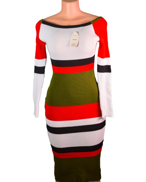 Winter Knitted Dresses for Women Long Sleeve Bodycon Charming Outfits Expandable dress