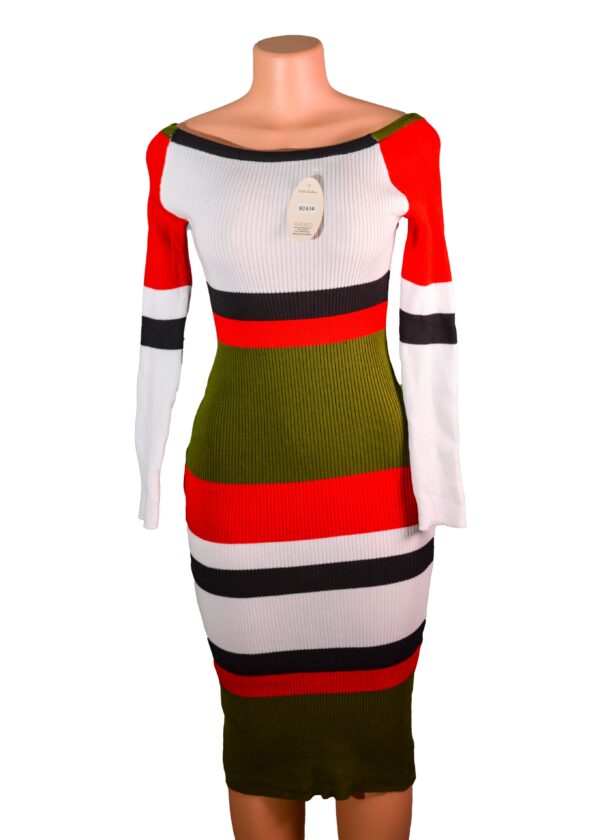 Winter Knitted Dresses for Women Long Sleeve Bodycon Charming Outfits Expandable dress