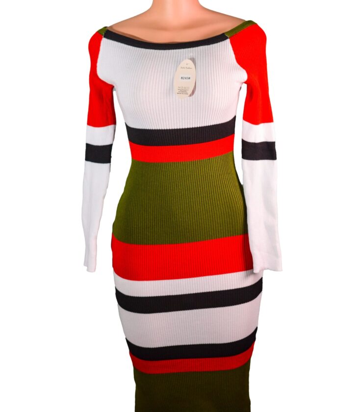 Winter Knitted Dresses for Women Long Sleeve Bodycon Charming Outfits