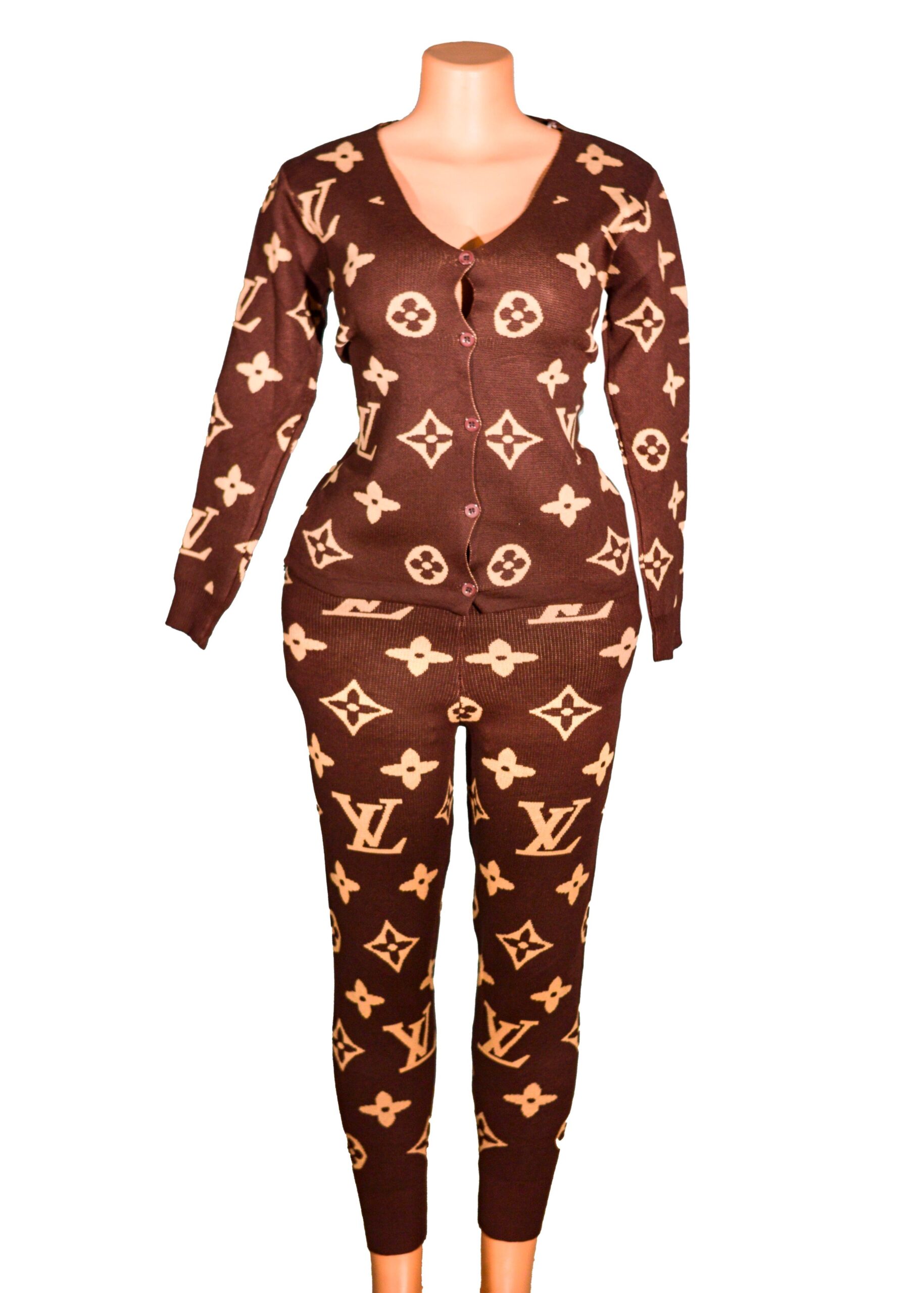 Ladies' Lounge wear Set, Two-Piece Cardigan and Pant Set Two piece Stretchy and sleek