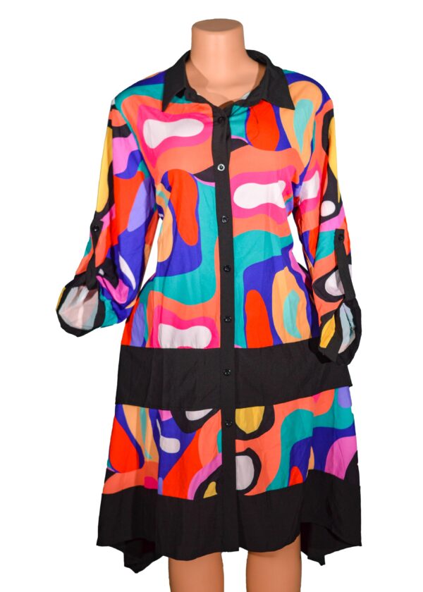 Dress With Button-Up Asymmetry Very colorful