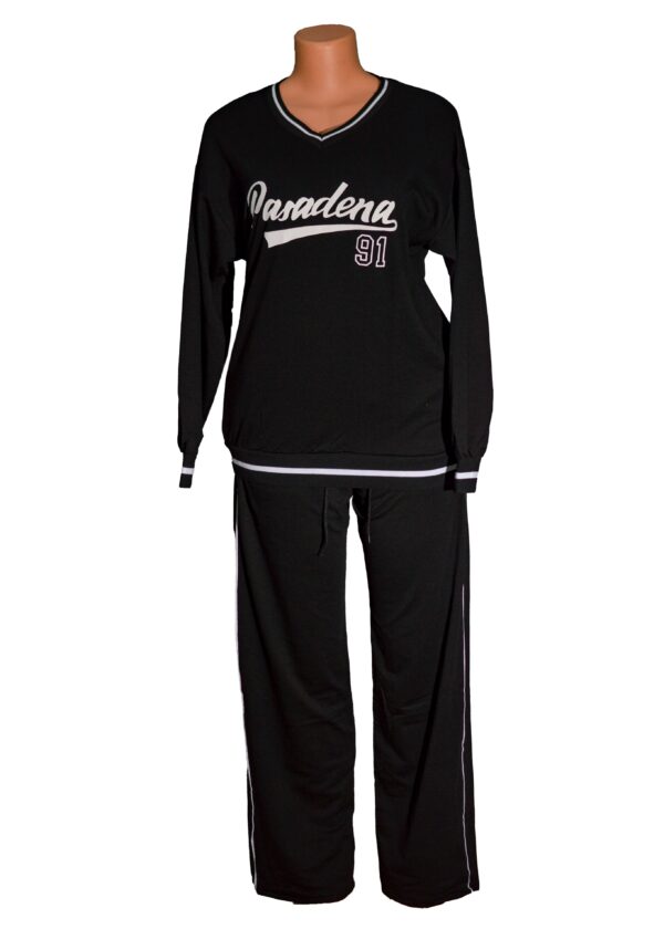 Women's Two-Piece Loungewear Long Sleeve Top and Long Pant Sets Very comfortable fabric. Stretchy and gives a sleek looks.