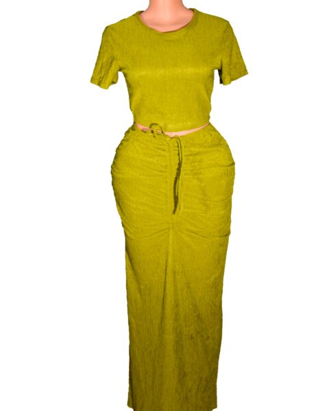 Streetwear Jean Dresses Sexy Two-Piece Outfit With Crop Tops Stretchy Fabric