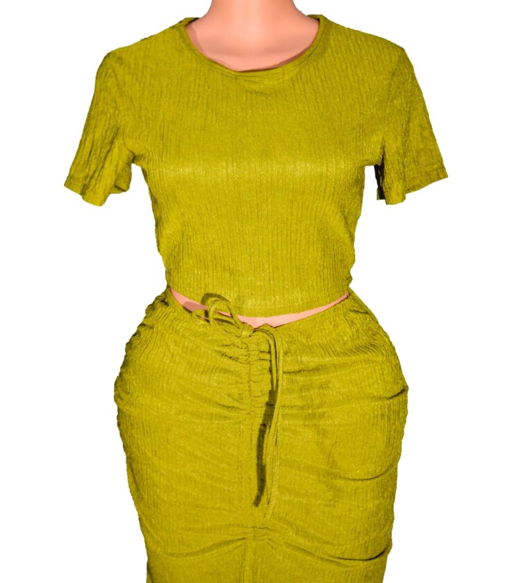 Streetwear Jean Dresses Sexy Two-Piece Outfit With Crop Tops