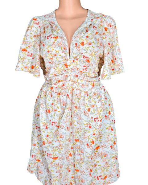 Dress with Floral Prints Silk fabric