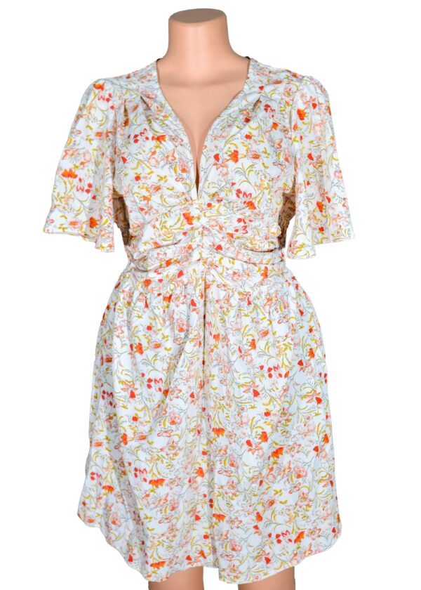 Dress with Floral Prints Silk fabric