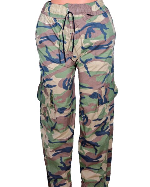 Military Combat Relaxed Fit Stretch Straight Leg Cargo Pants Camouflage fabric