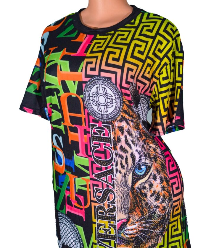 Versace T-Shirt With Bloom Print